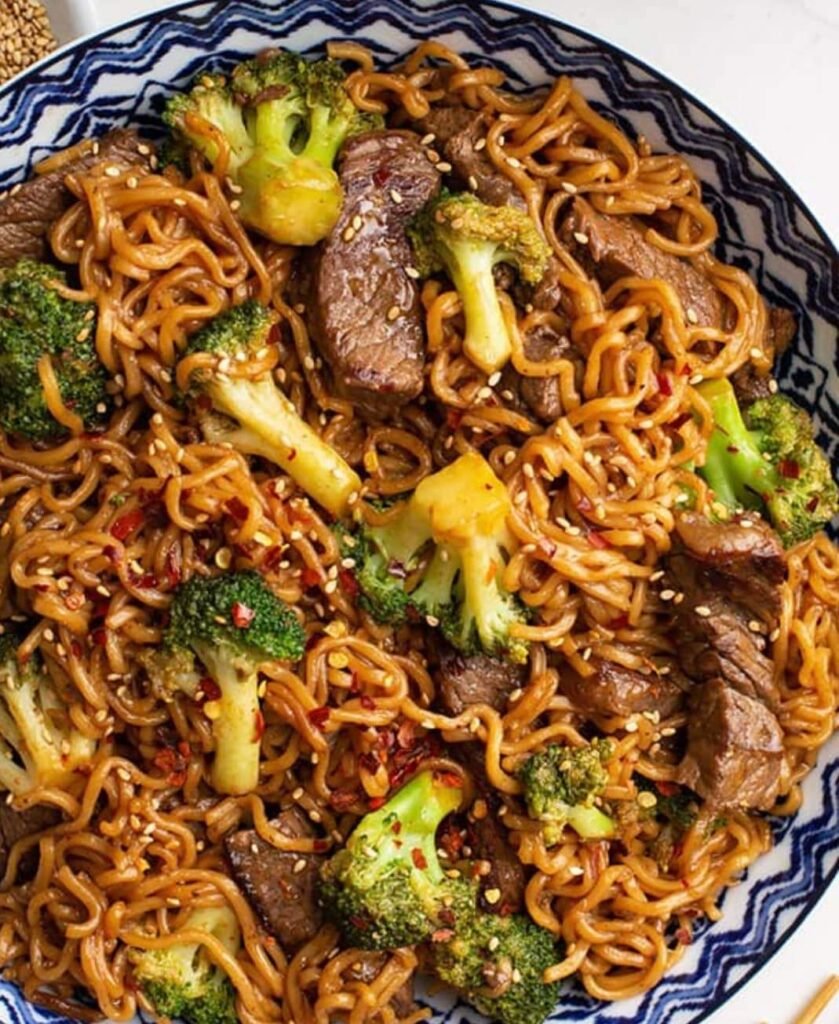 Beef and Broccoli Ramon stir fry😍