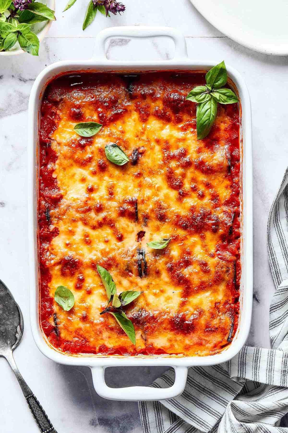 Cheesy eggplant rollatini