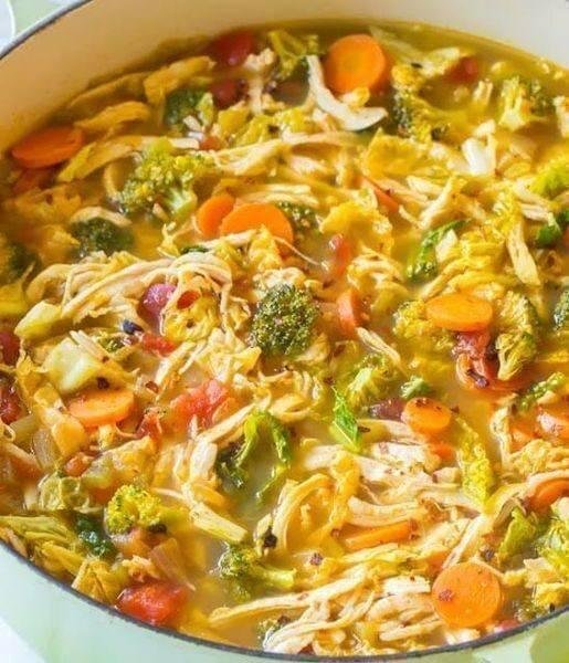 Detox Keto Southwest Chicken Soup: