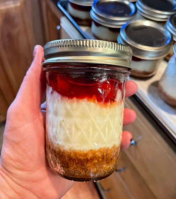Home Made Cherry Cheesecake Jars Recipe