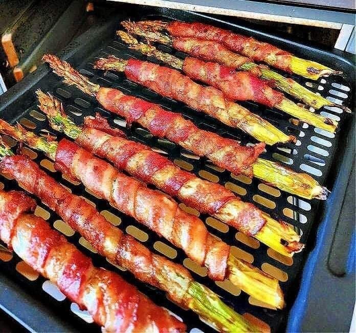 Air Fryer Bacon-Wrapped Asparagus:
