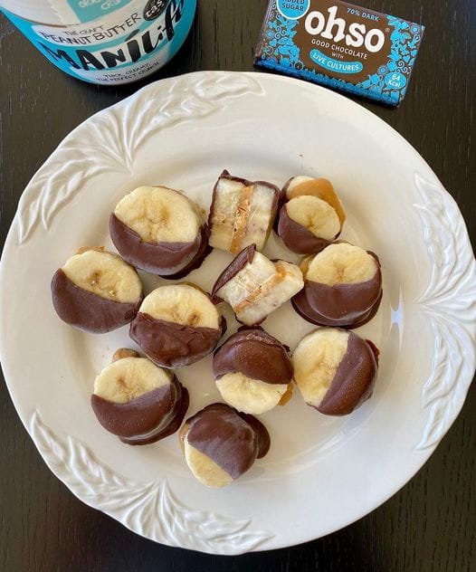 WW Frozen peanut butter banana chocolate bites