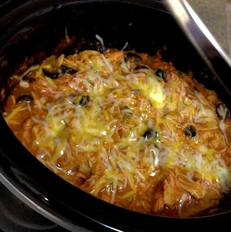 Crock Pot Chicken Enchilada Casserole