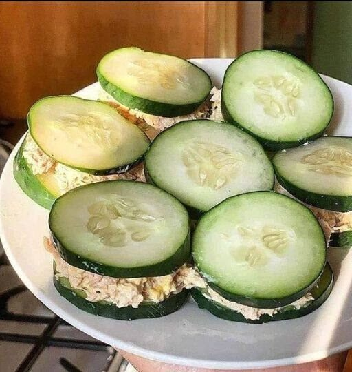 “Tuna” Salad Cucumber Stacks:
