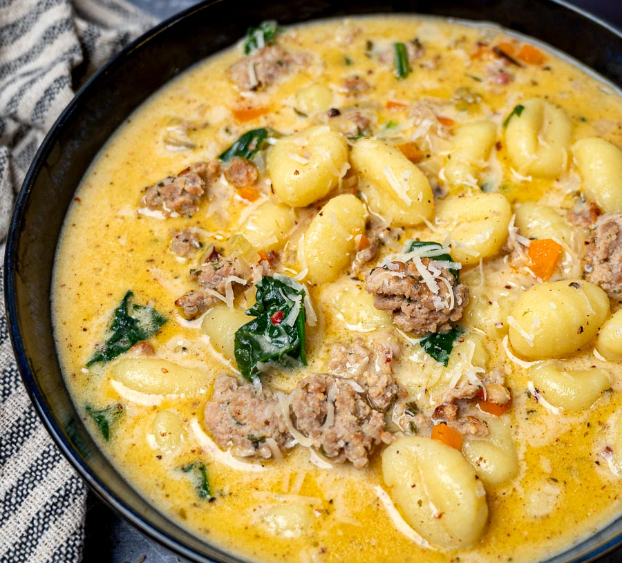 Creamy Italian Sausage Gnocchi Soup Recipe: