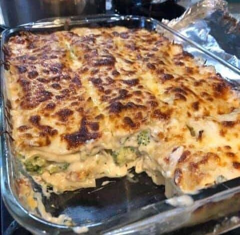 Easy Keto Chicken Broccoli Lasagna