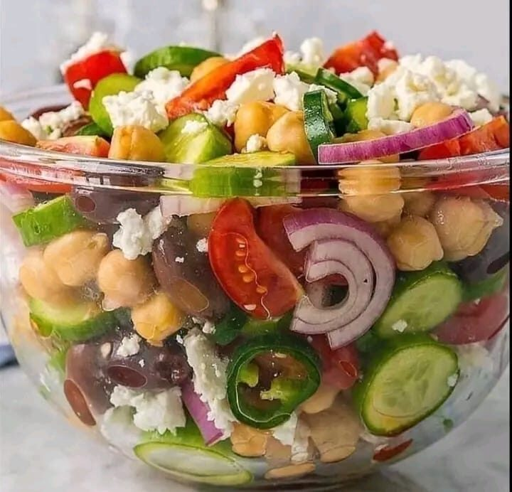 Vegan Loaded Greek Chickpea Salad