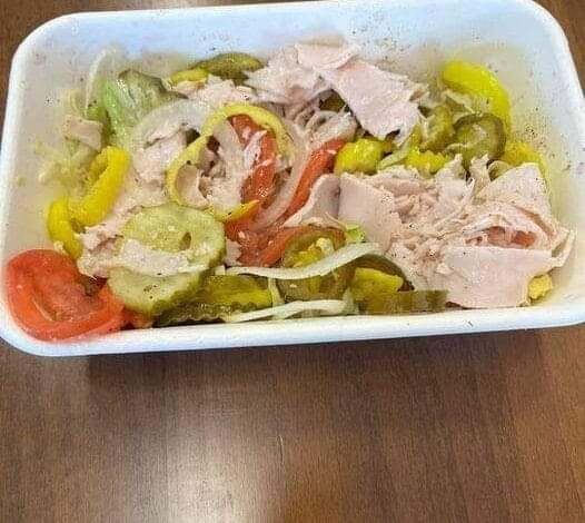 Jersey Mikes Turkey sub in a bowl.