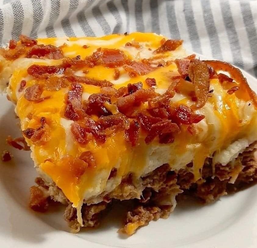 Cowboy Meatloaf and Potato Casserole