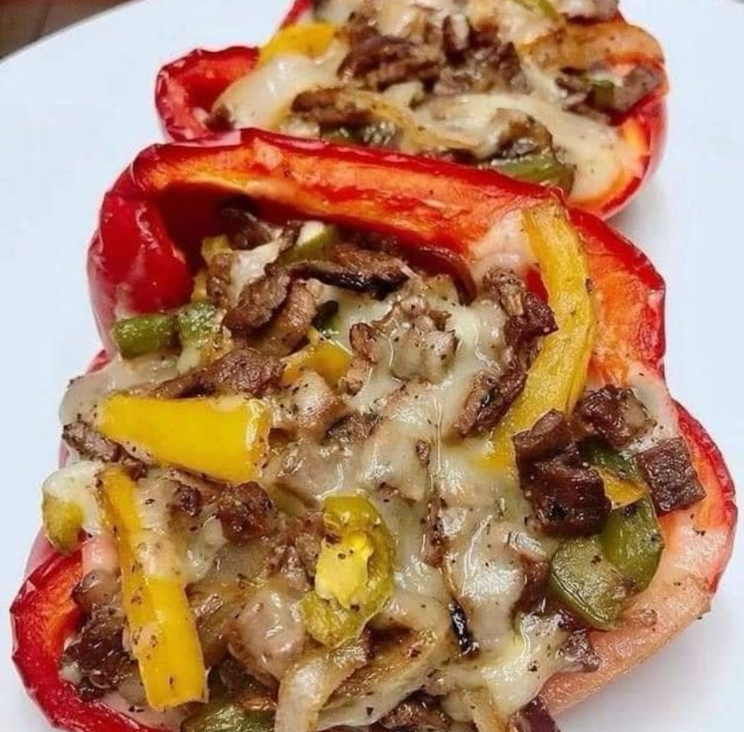 Philly cheesesteak stuffed peppers!