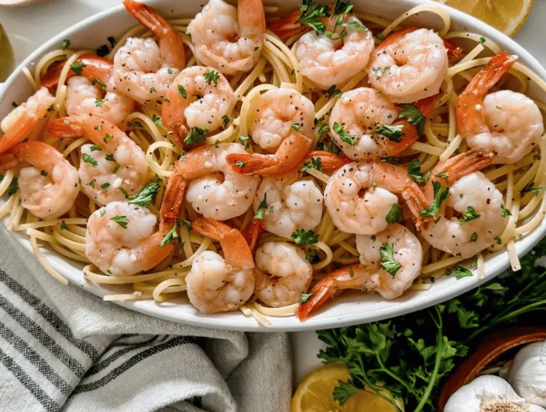 Lightened Up Shrimp Scampi