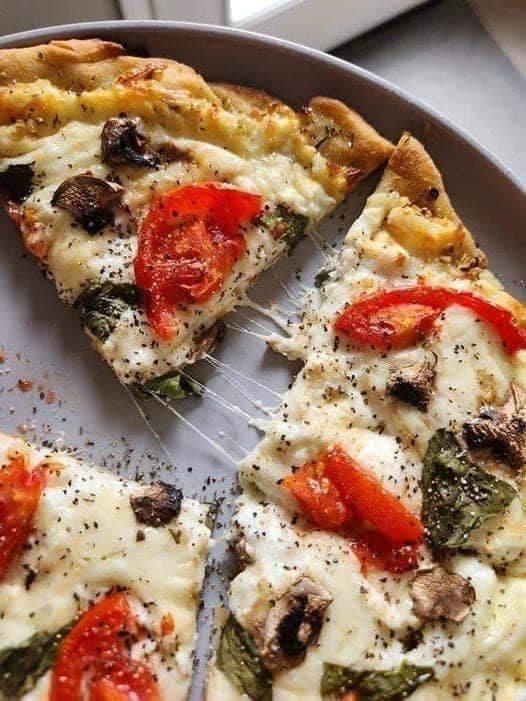 Two ingredient dough white pizza