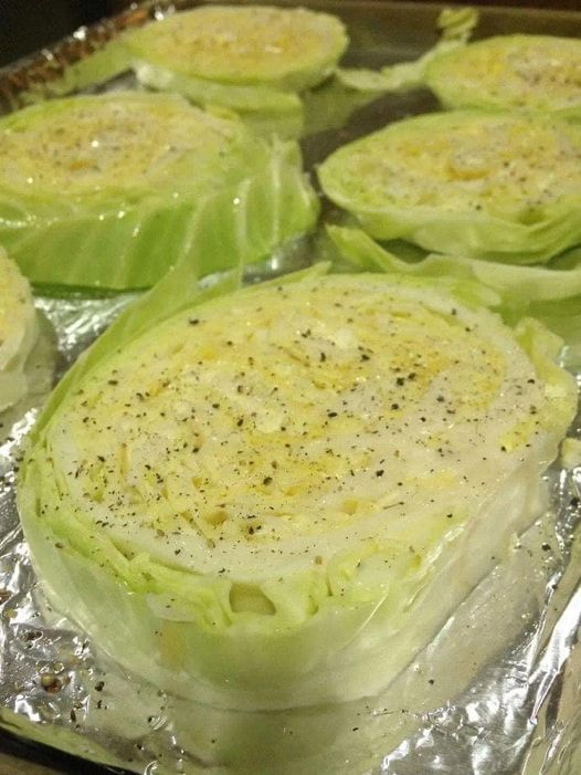 Baked cabbage steaks!