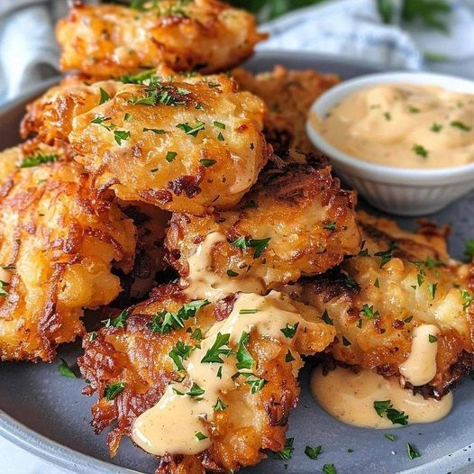 Low-Point Cheesy Chicken Fritters