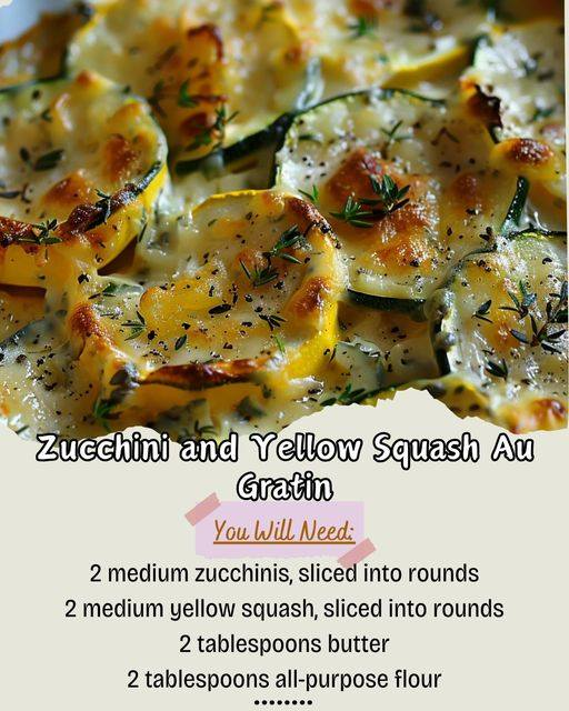 Zucchini and Yellow Squash Au Gratin