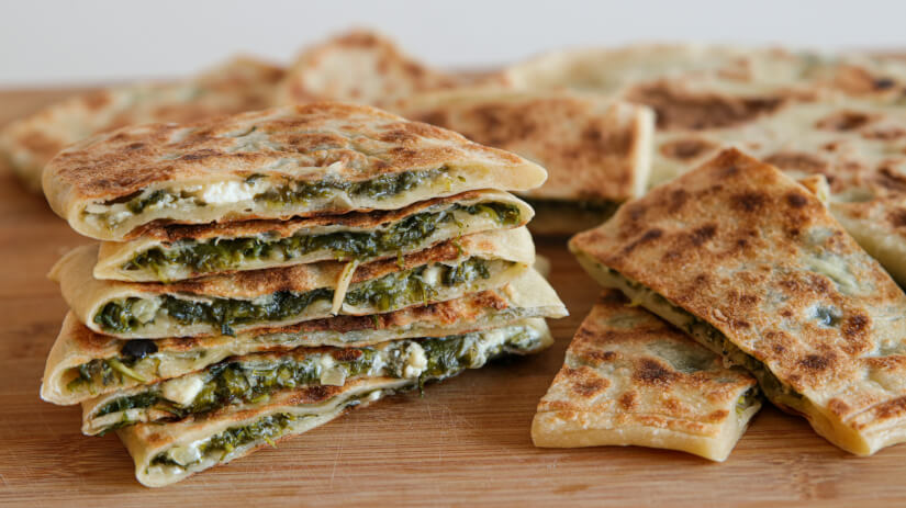 Vegan Spinach and Cheese Gozleme