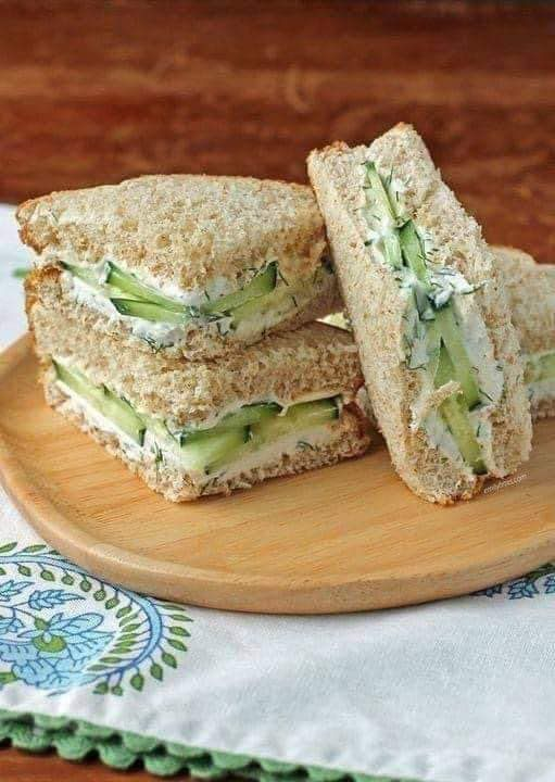 Homemade Vegan Cucumber Sandwiches