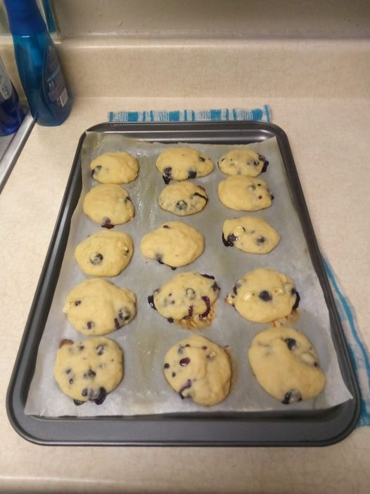 Lemon blueberry white chocolate cookies3/4pts