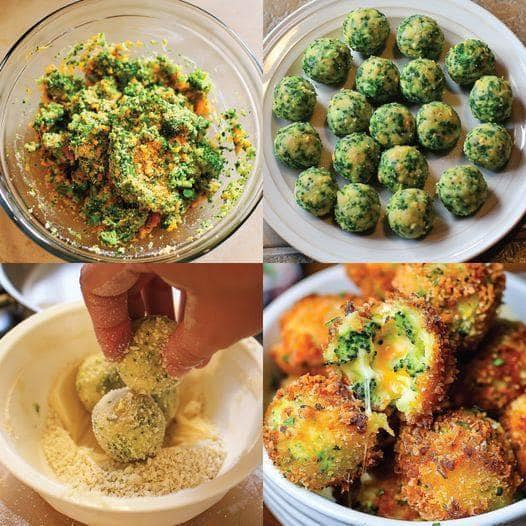 Keto broccoli cheese balls