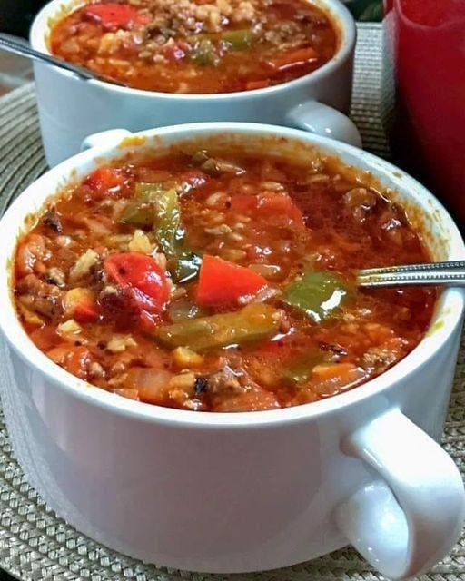 Keto Stuffed Pepper Soup 