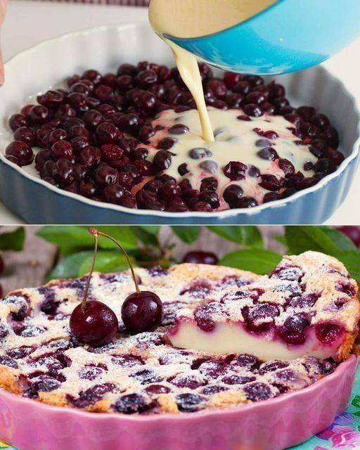 Keto Cherry Blueberry Clafoutis