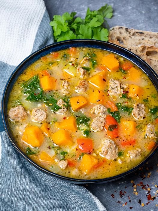 Creamy Sausage and Sweet Potato Soup