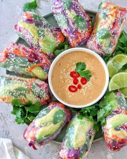 Vibrant Vegan Rice Paper Rolls