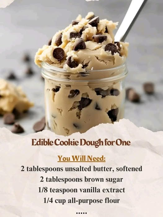 Edible Cookie Dough for One